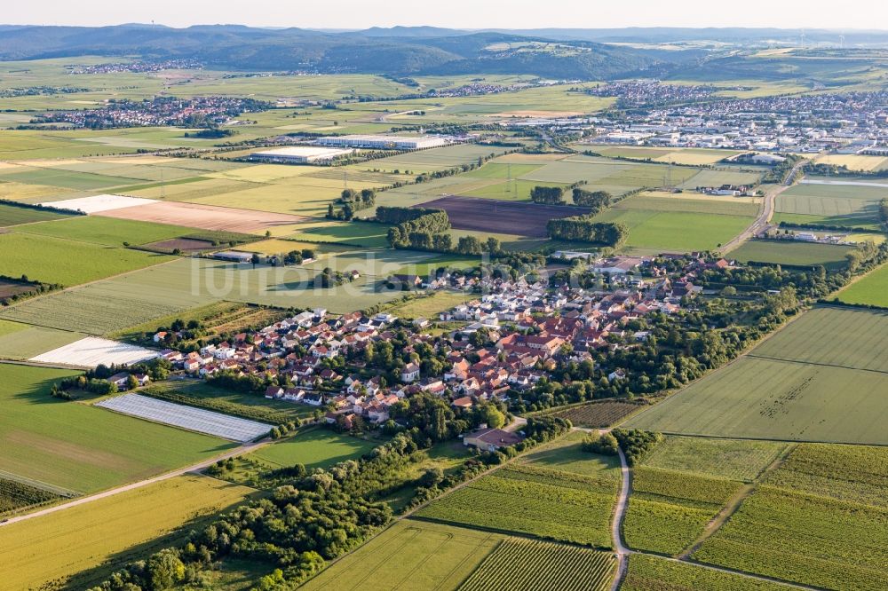 Luftbild Obersülzen - Dorfkern in Obersülzen im Bundesland Rheinland-Pfalz, Deutschland