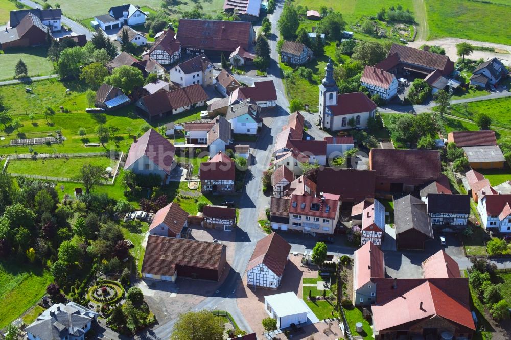 Luftbild Oberstoppel - Dorfkern in Oberstoppel im Bundesland Hessen, Deutschland