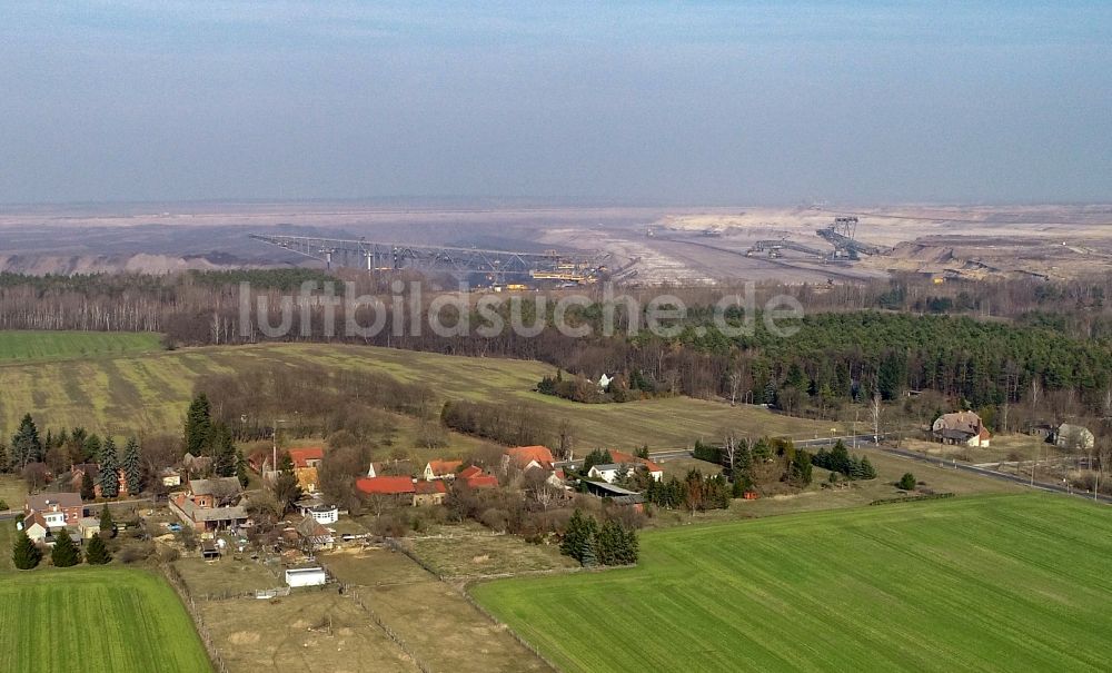 Luftbild Proschim - Dorfkern in Proschim im Bundesland Brandenburg, Deutschland