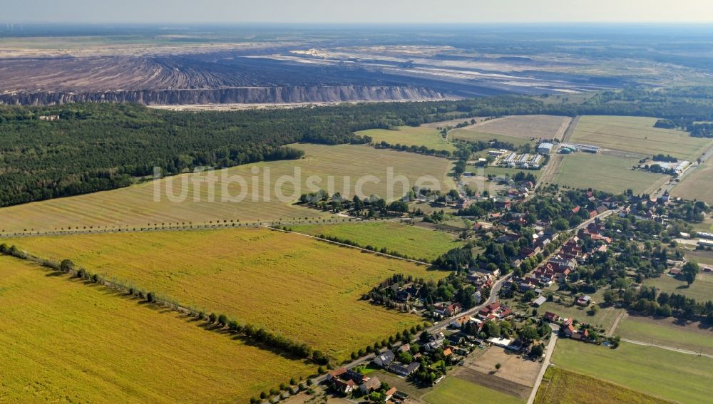Luftaufnahme Proschim - Dorfkern in Proschim im Bundesland Brandenburg, Deutschland