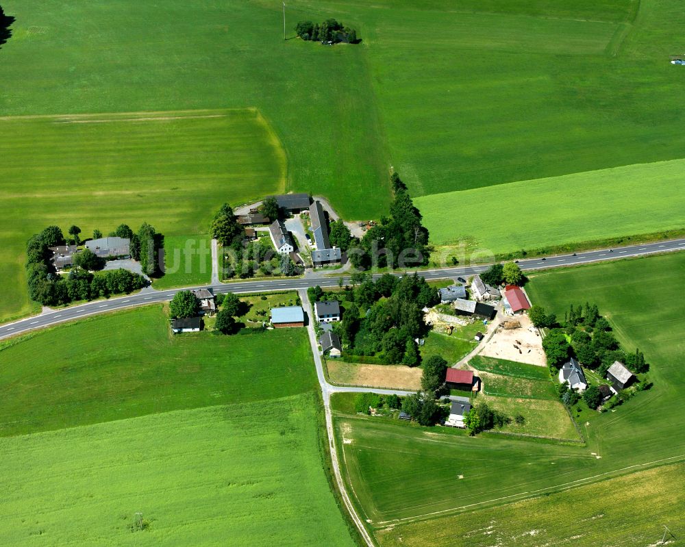 Luftbild Stollen - Dorfkern am Rande des Kraftwerkes in Stollen im Bundesland Bayern, Deutschland