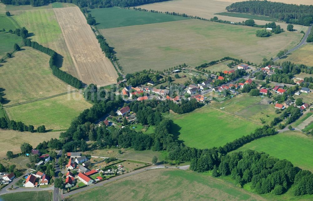 Luftbild Schopsdorf - Dorfkern in Schopsdorf im Bundesland Sachsen-Anhalt, Deutschland