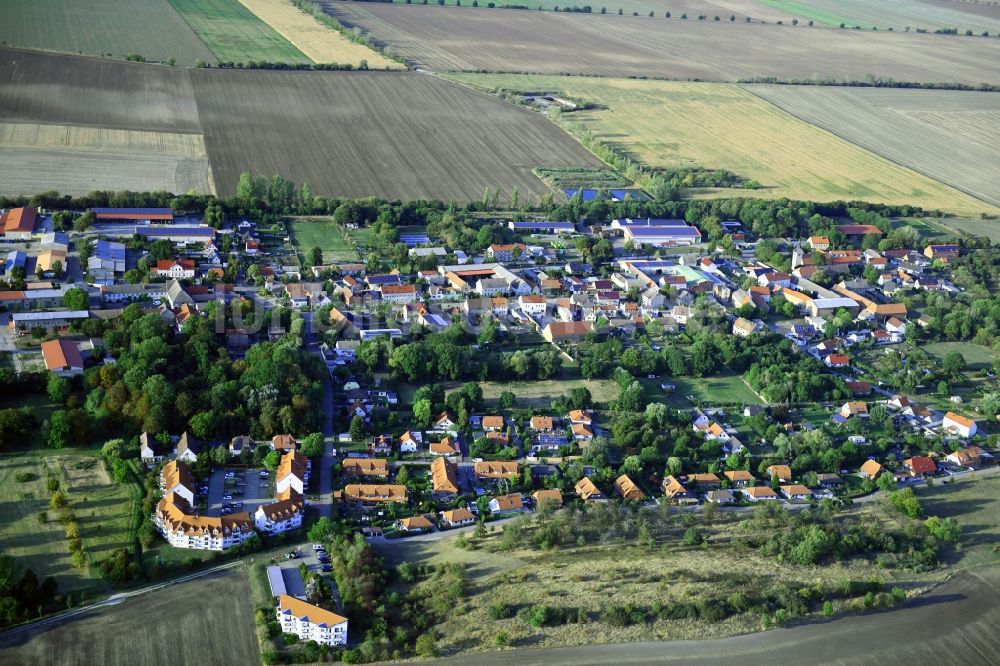 Schwaneberg von oben - Dorfkern in Schwaneberg im Bundesland Sachsen-Anhalt, Deutschland