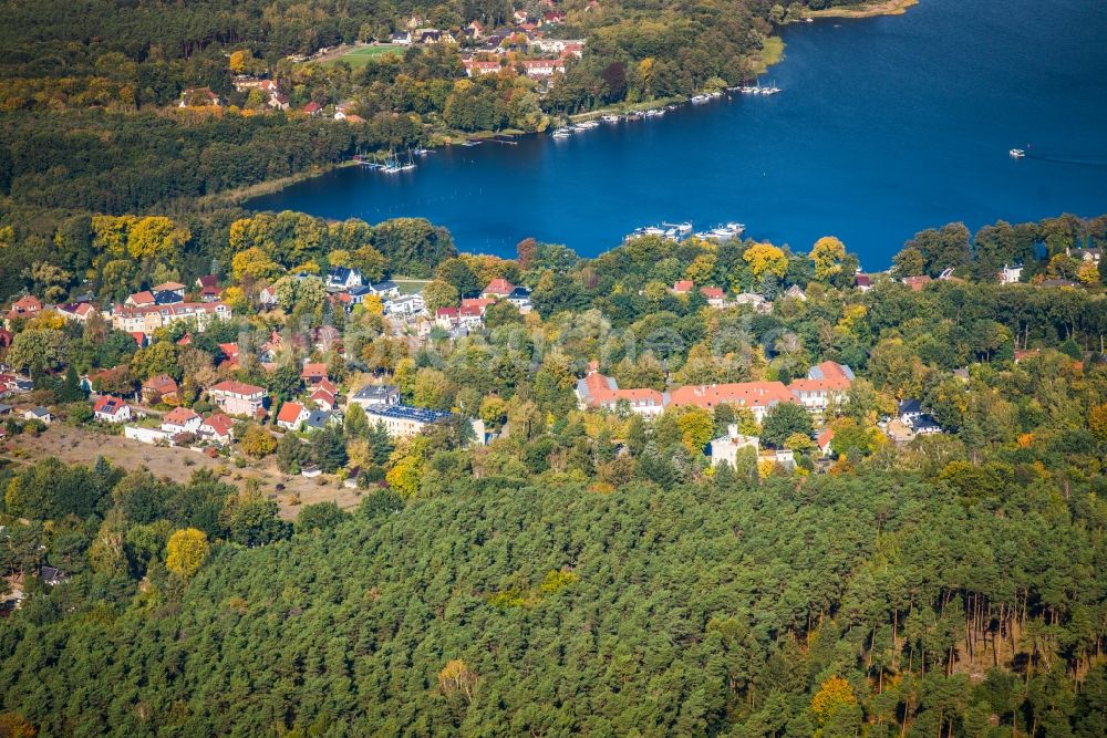 Luftbild Schwielowsee - Dorfkern an den See- Uferbereichen Schwielowsee im Ortsteil Ferch in Schwielowsee im Bundesland Brandenburg, Deutschland