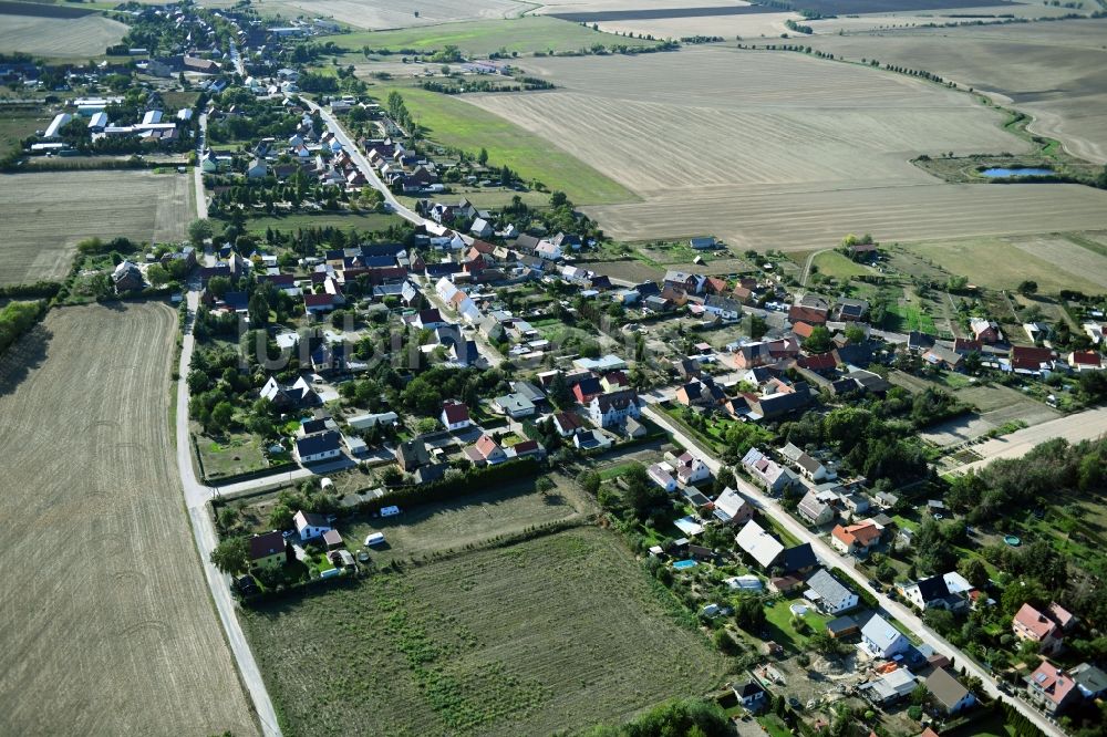 Seegrehna von oben - Dorfkern in Seegrehna im Bundesland Sachsen-Anhalt, Deutschland