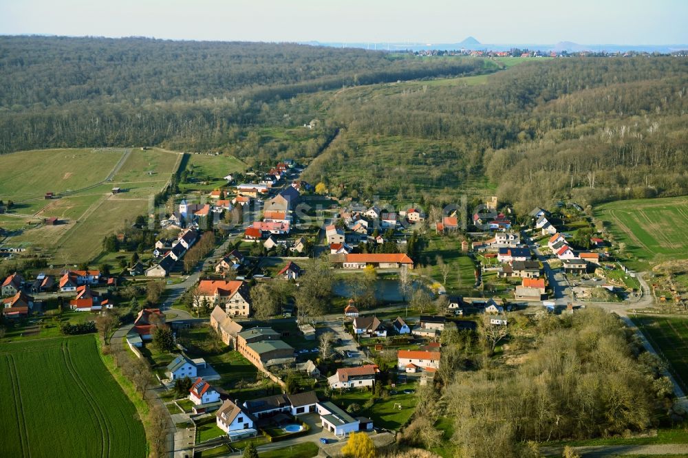 Luftbild Sittichenbach - Dorfkern in Sittichenbach im Bundesland Sachsen-Anhalt, Deutschland