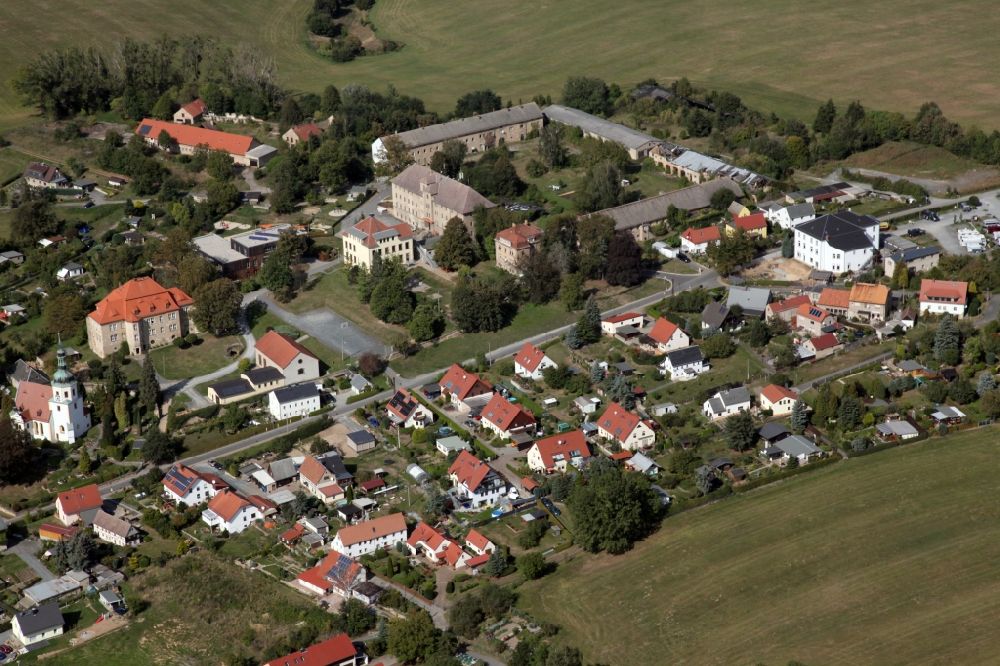 Luftbild Struppen - Dorfkern in Struppen im Bundesland Sachsen, Deutschland