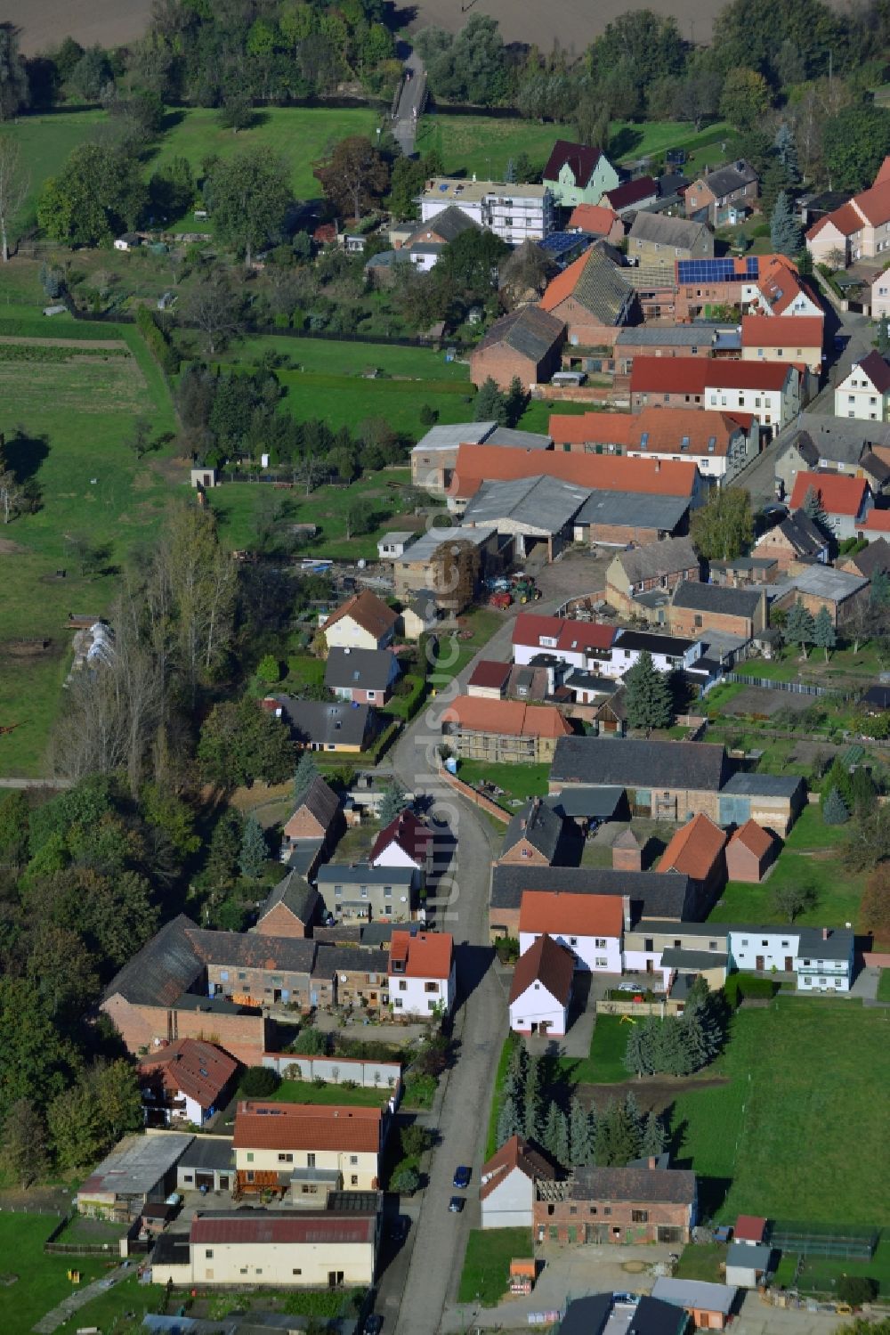 Luftbild Trebnitz - Dorfkern Trebnitz im Bundesland Sachsen-Anhalt