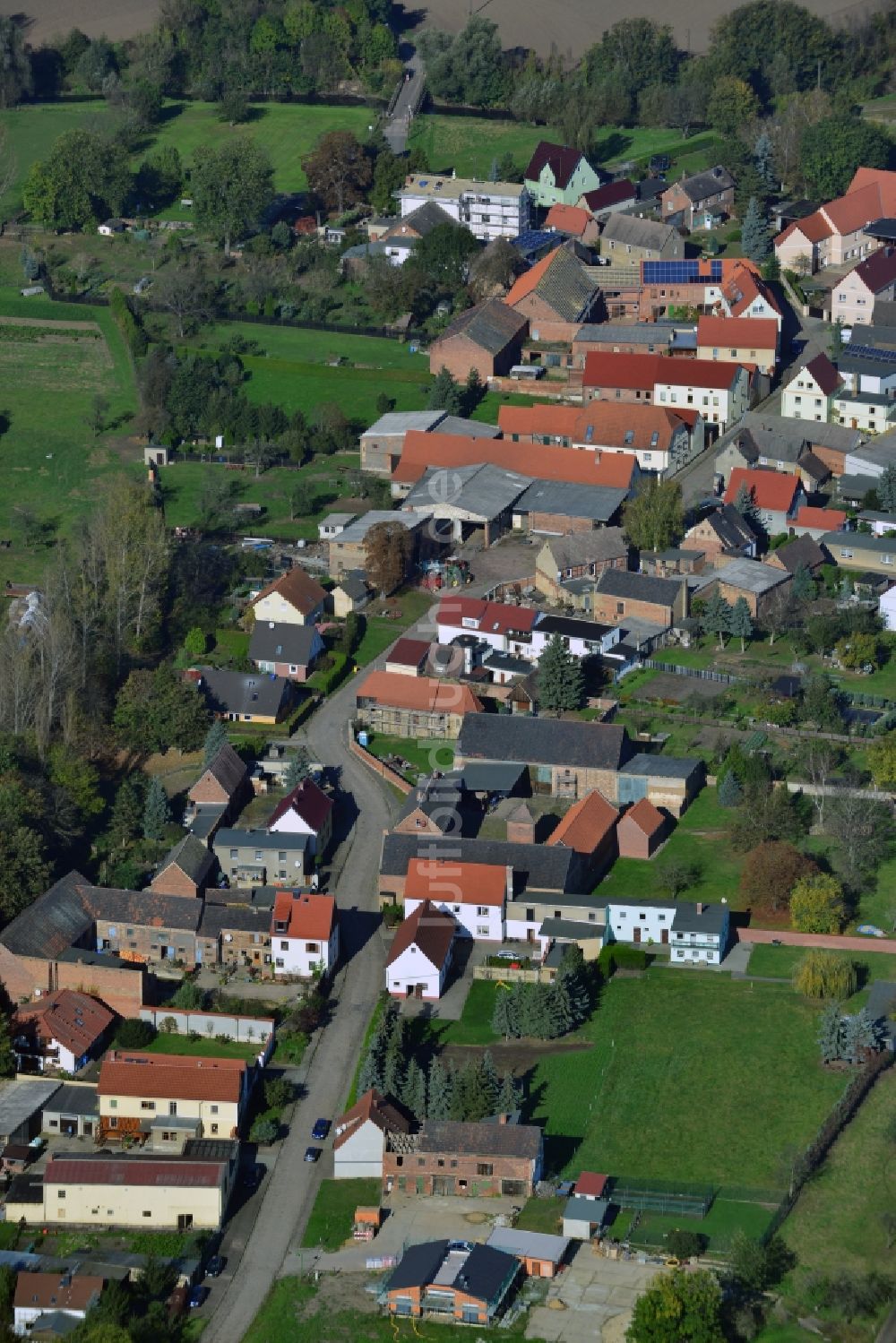 Luftaufnahme Trebnitz - Dorfkern Trebnitz im Bundesland Sachsen-Anhalt