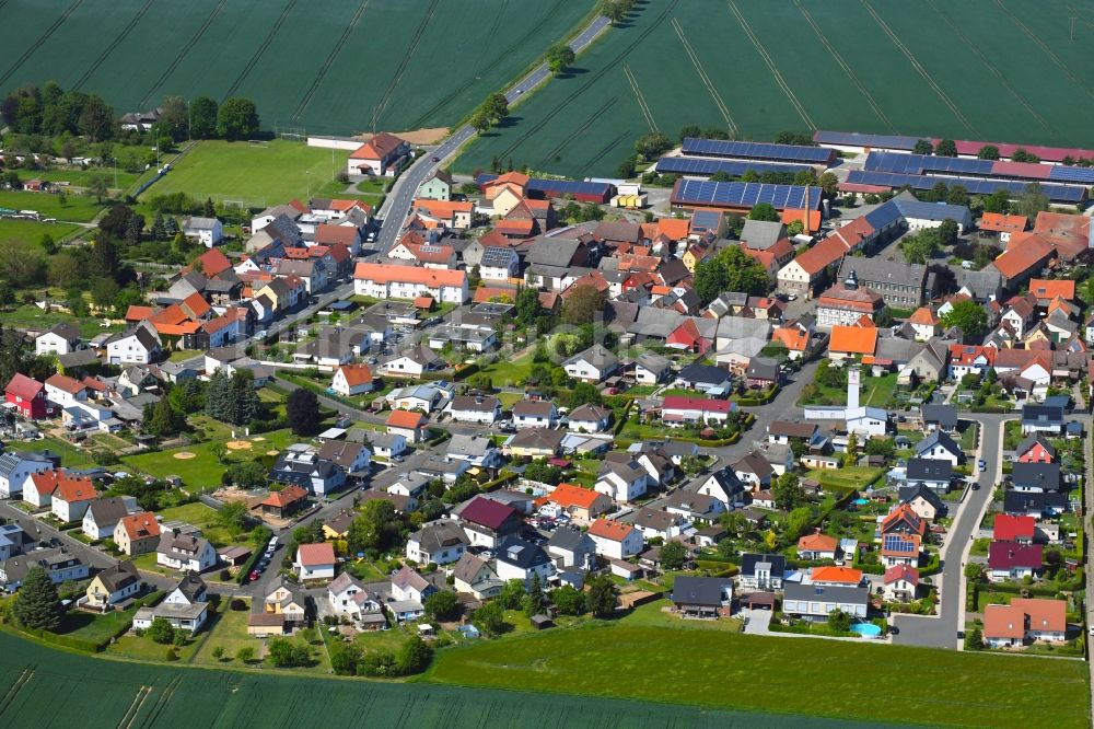 Luftaufnahme Utphe - Dorfkern in Utphe im Bundesland Hessen, Deutschland