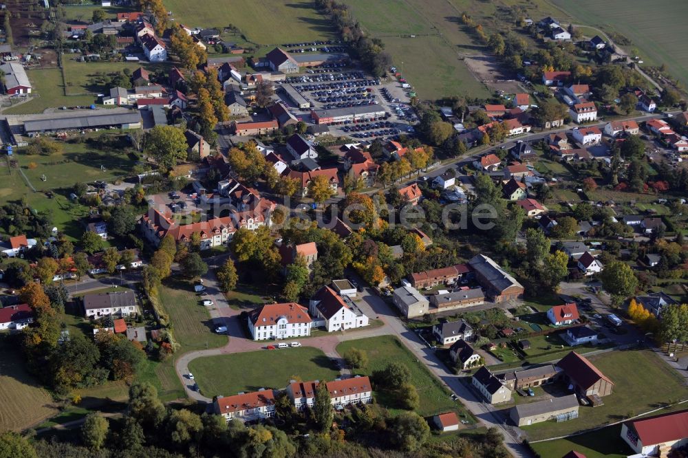 Waltersdorf aus der Vogelperspektive: Dorfkern in Waltersdorf im Bundesland Brandenburg