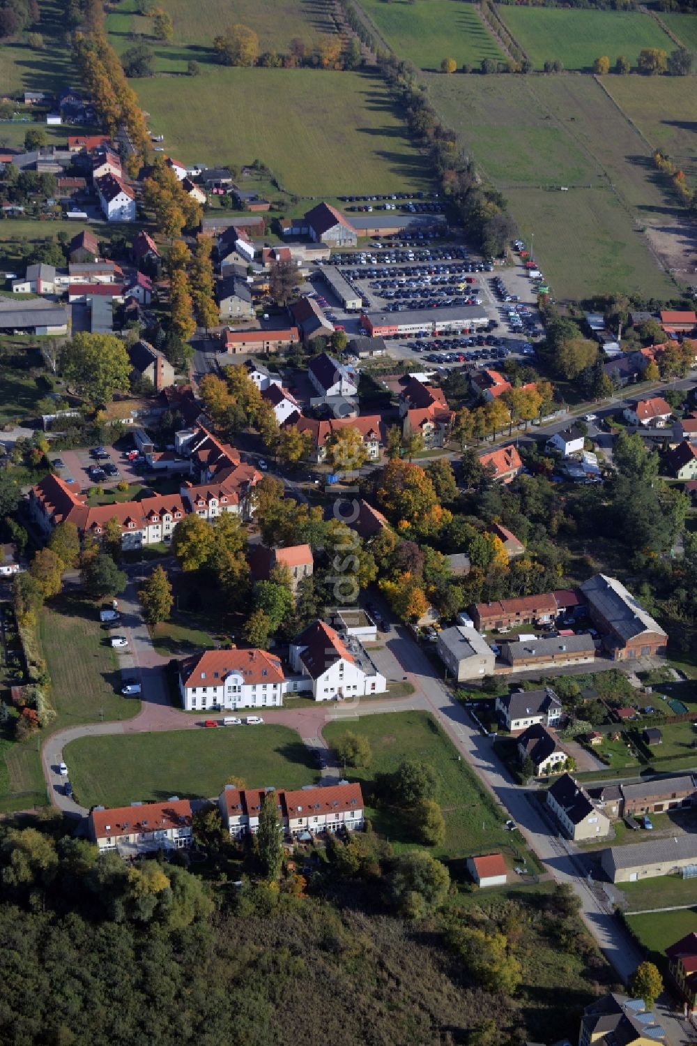 Luftaufnahme Waltersdorf - Dorfkern in Waltersdorf im Bundesland Brandenburg
