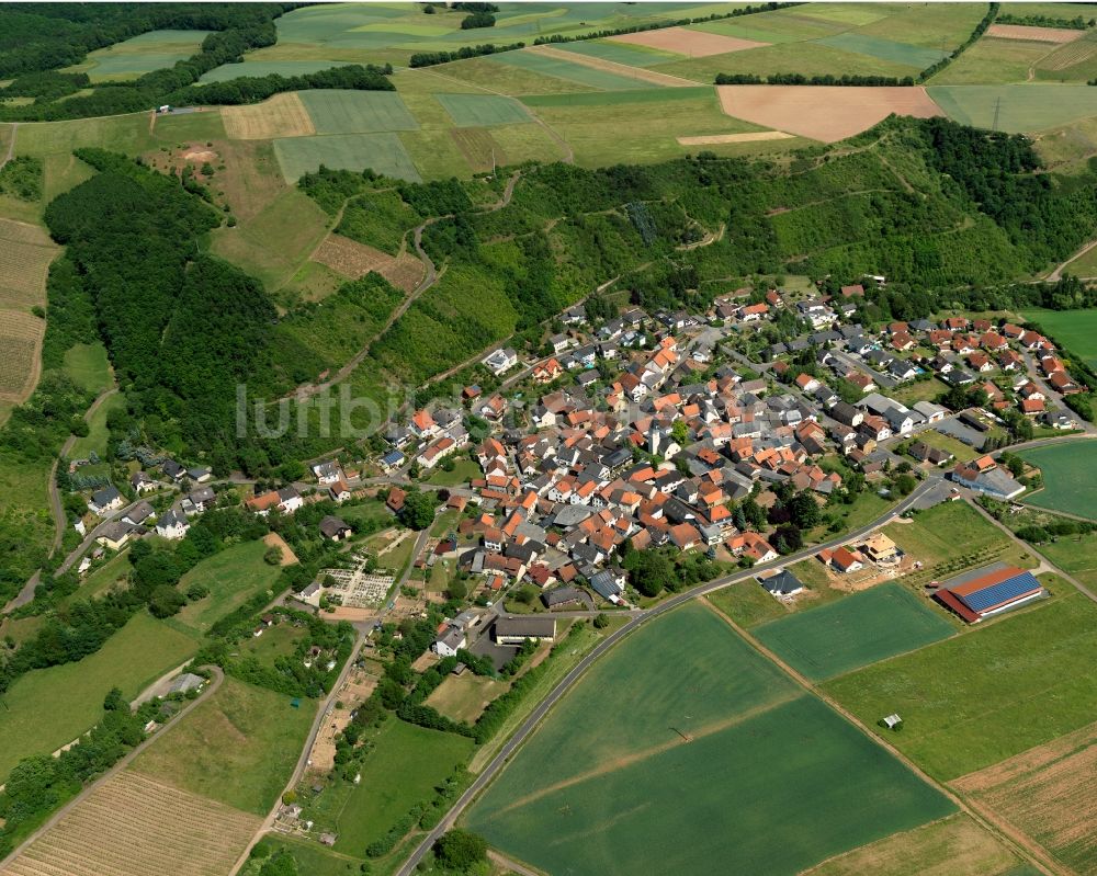 Weiler bei Monzingen aus der Vogelperspektive: Dorfkern in Weiler bei Monzingen im Bundesland Rheinland-Pfalz