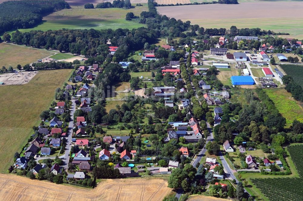 Luftaufnahme Wesendahl - Dorfkern in Wesendahl im Bundesland Brandenburg, Deutschland
