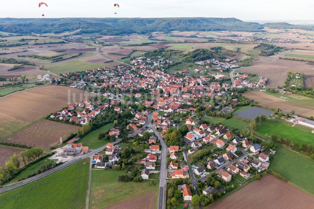 Westheim von oben - Dorfkern in Westheim im Bundesland Bayern, Deutschland