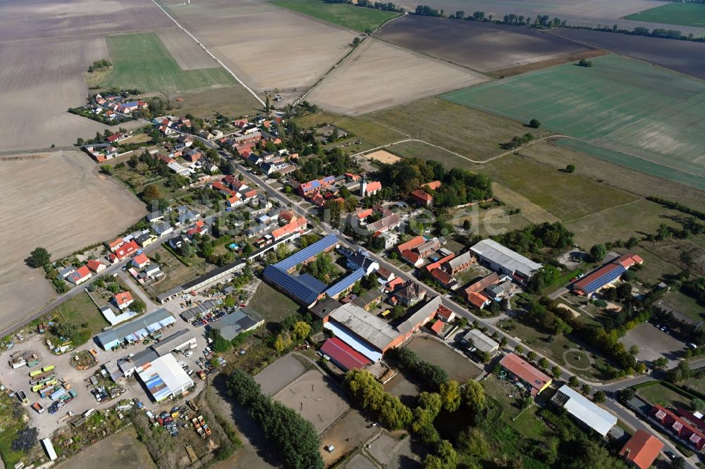 Luftaufnahme Ziepel - Dorfkern in Ziepel im Bundesland Sachsen-Anhalt, Deutschland