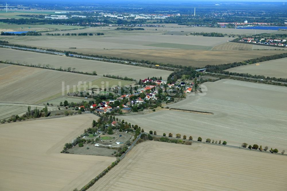 Luftbild Zschepkau - Dorfkern in Zschepkau im Bundesland Sachsen-Anhalt, Deutschland