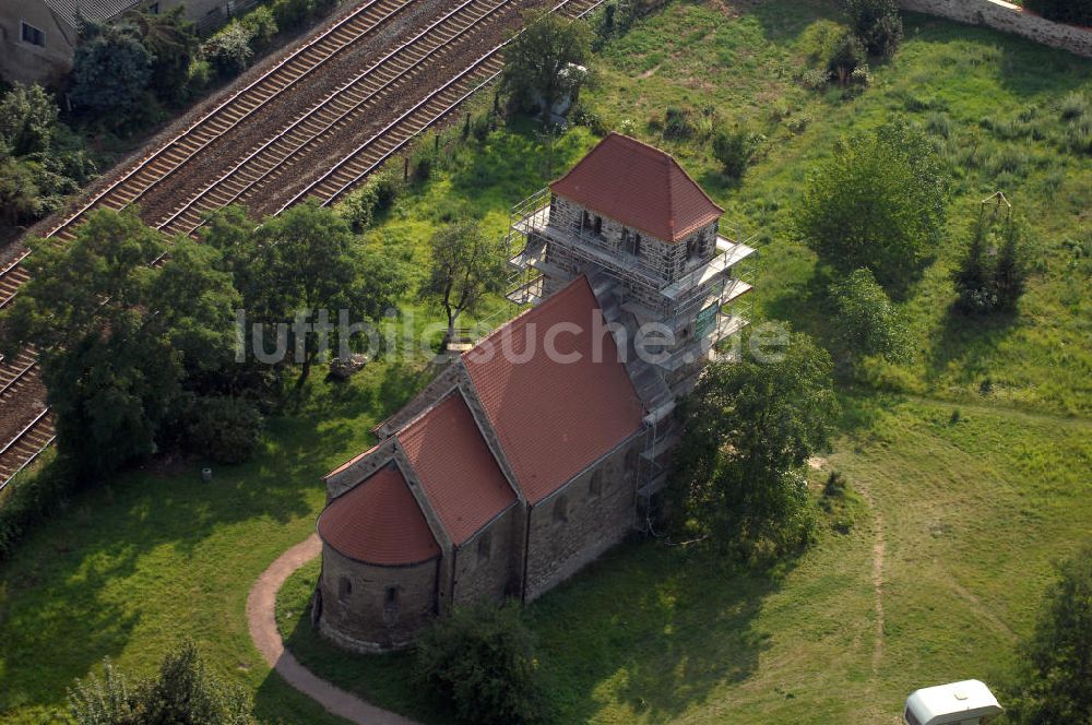 Bernburg aus der Vogelperspektive: Dorfkirche St.Stephani (Bernburg)