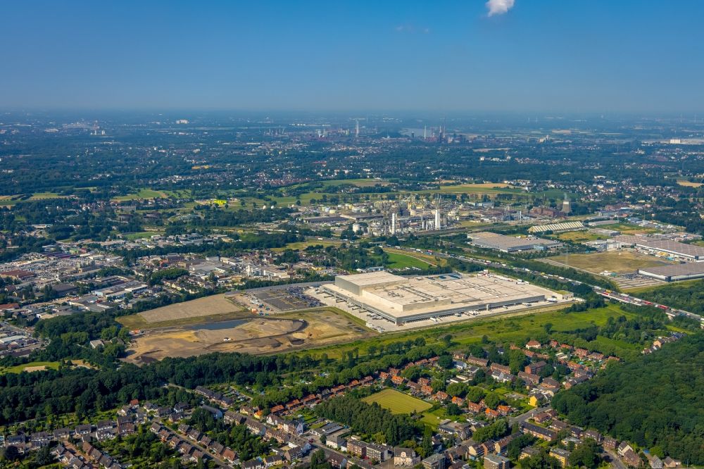 Luftaufnahme Oberhausen - Edeka- Logistikzentrum im Gewerbegebiet Weierheide in Oberhausen im Bundesland Nordrhein-Westfalen, Deutschland