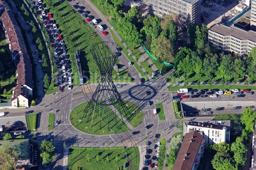 Luftaufnahme München - Effnerplatz in München Bogenhausen im Bundesland Bayern