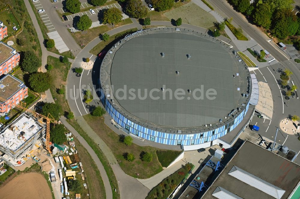 Bietigheim-Bissingen aus der Vogelperspektive: EgeTrans Arena in Bietigheim-Bissingen im Bundesland Baden-Württemberg, Deutschland