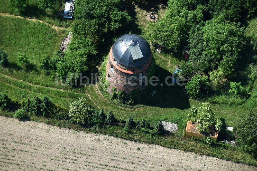 Baalberge von oben - Ehemalige Windmühle in Baalberge im Bundesland Sachsen-Anhalt
