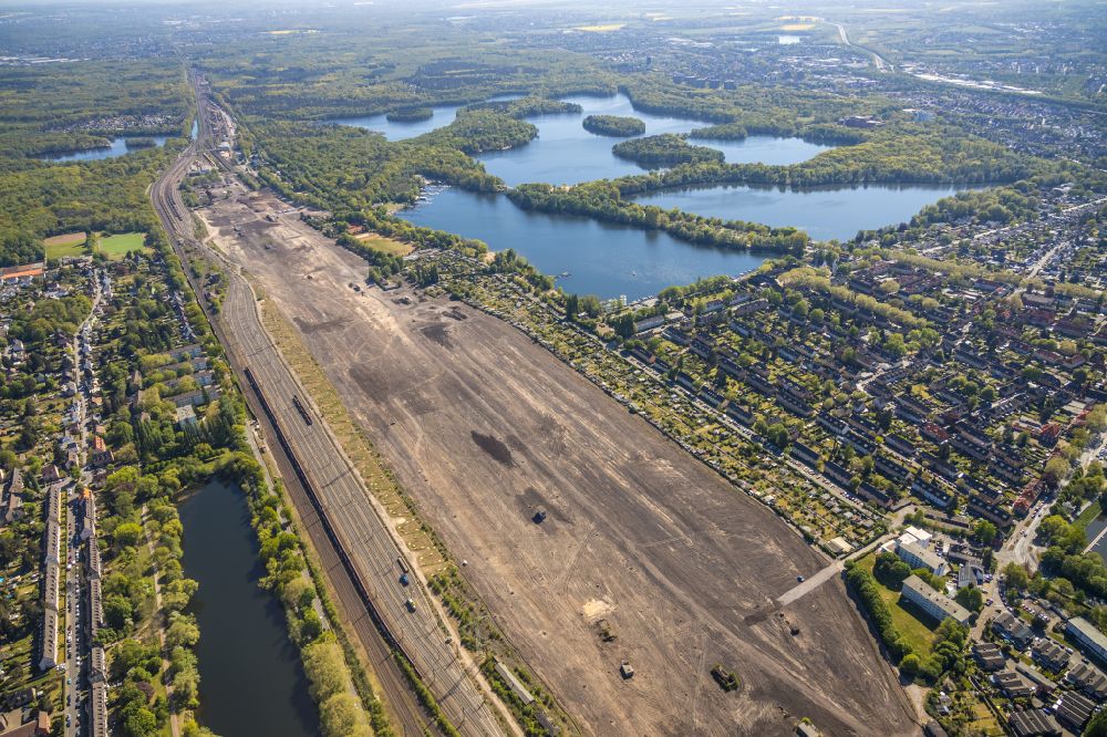 Luftbild Duisburg - Ehemaligen Rangierbahnhof und Güterbahnhofsgelände in Duisburg im Bundesland Nordrhein-Westfalen, Deutschland