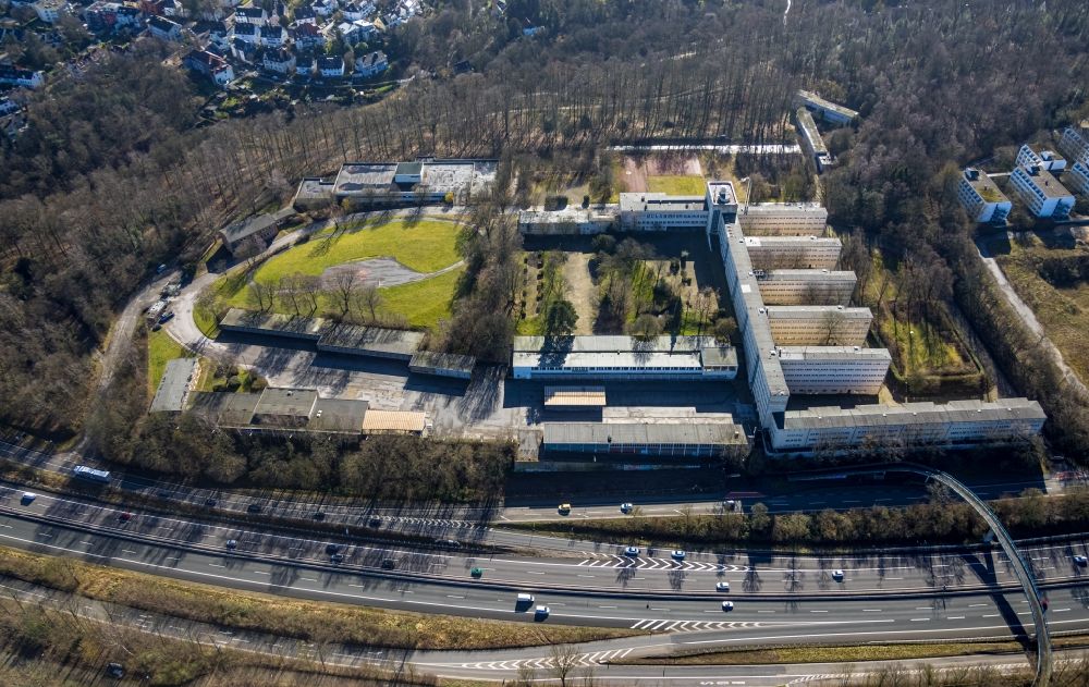 Luftbild Essen - Ehemaliger Gebäudekomplex der Polizei in Essen im Bundesland Nordrhein-Westfalen, Deutschland