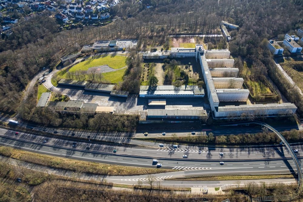 Luftaufnahme Essen - Ehemaliger Gebäudekomplex der Polizei in Essen im Bundesland Nordrhein-Westfalen, Deutschland