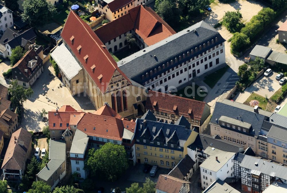 Luftbild Saalfeld/Saale - Ehemaliges Franziskanerkloster in Saalfeld im Bundesland Thüringen