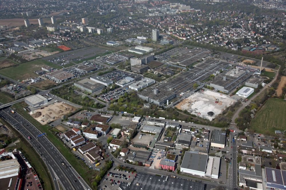 Luftbild Mainz Weisenau - Ehemaliges IBM-Gelände in Mainz im Bundesland Rheinland-Pfalz