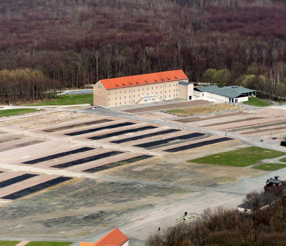 Luftaufnahme Weimar - Ehemaliges Konzentrationslager Buchenwald in Weimar im Bundesland Thüringen