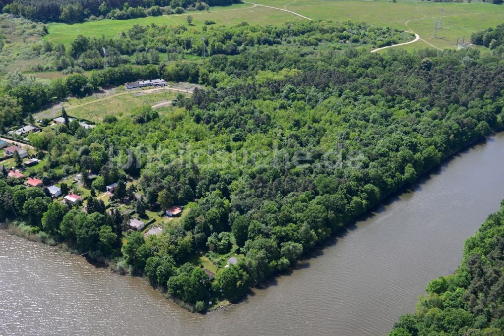 Luftaufnahme Wusterwitz - Ehemaliges Tiergartengelände am Elbe-Havel-Kanal bei Wusterwitz im Bundesland Brandenburg
