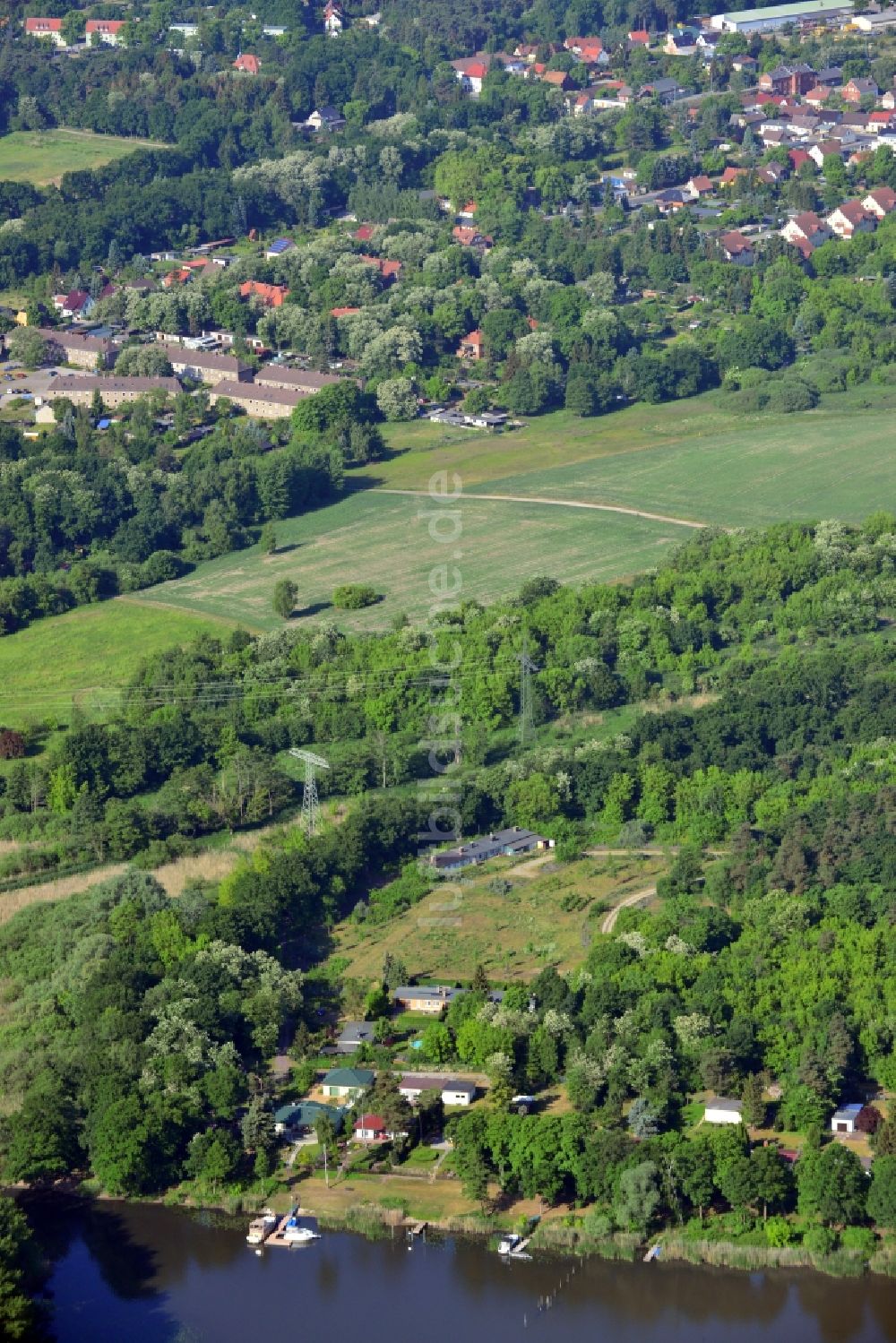 Luftbild Wusterwitz - Ehemaliges Tiergartengelände am Elbe-Havel-Kanal bei Wusterwitz im Bundesland Brandenburg