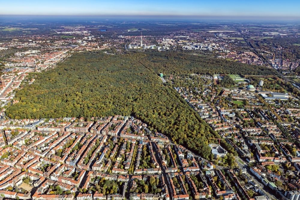 Luftbild Hannover - Eilenriede Stadtwald in Hannover im Bundesland Niedersachsen, Deutschland