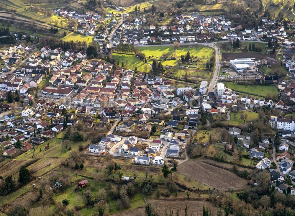 Luftaufnahme Ettenheim - Ein- und Mehrfamilienhaus- Wohngebiet in Ettenheim im Bundesland Baden-Württemberg, Deutschland