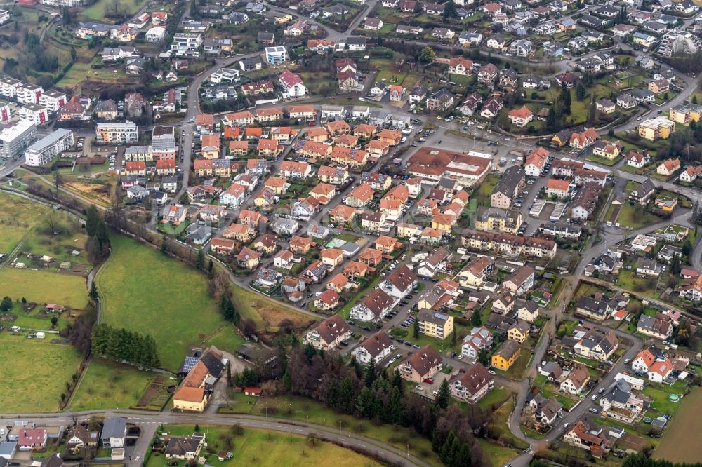 Luftbild Ettenheim - Ein- und Mehrfamilienhaus- Wohngebiet an der Holzi, im Stölcker Areal in Ettenheim im Bundesland Baden-Württemberg, Deutschland