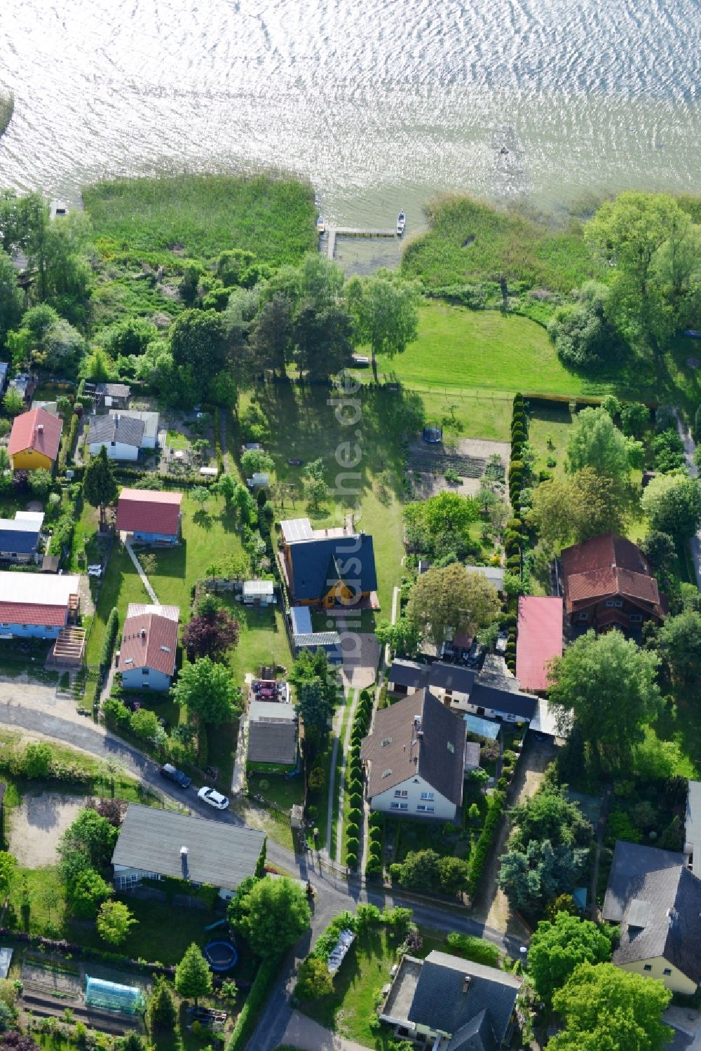 Luftaufnahme Warnitz - Einfamilienhaus - Siedlung an der Uckerpromenade