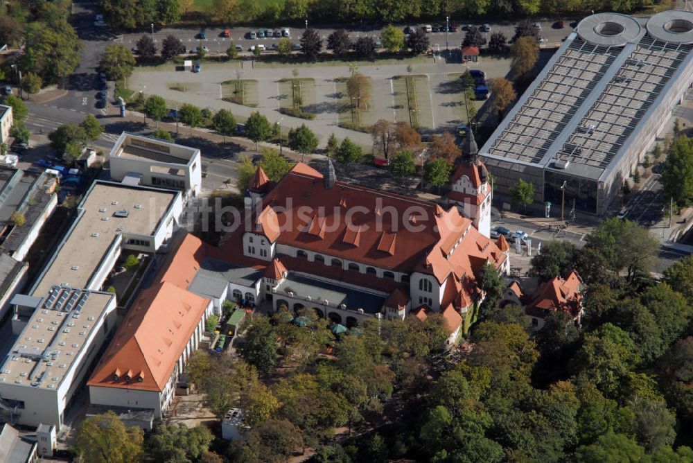 Luftbild Leipzig - Eingangsbereich des Zoologischen Gartens von Leipzig