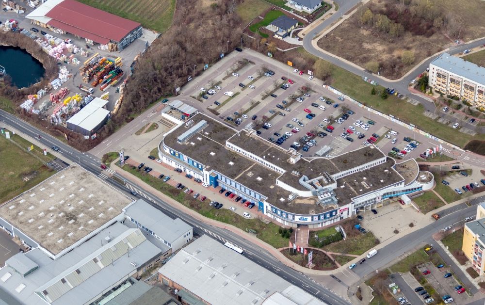 Luftaufnahme Meißen - Einkaufs- Zentrum Elbe Center in Meißen im Bundesland Sachsen, Deutschland