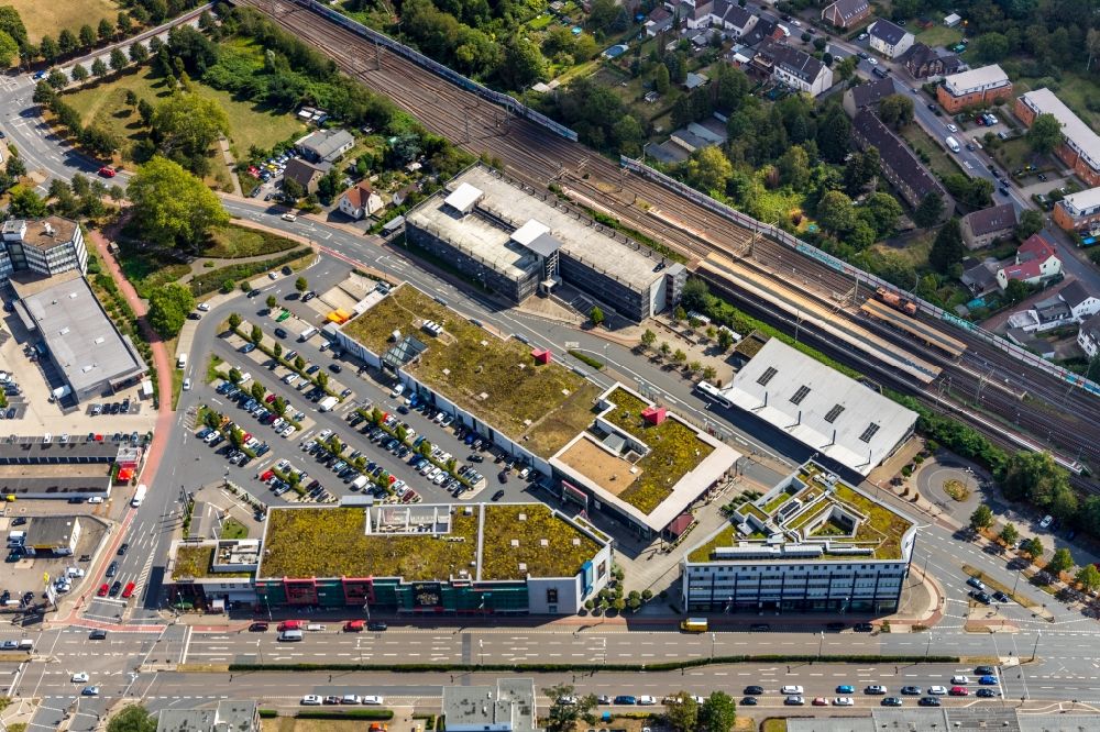 Luftbild Bottrop - Einkaufs- Zentrum am Hauptbahnhof Bottrop im Ortsteil Lehmkuhle in Bottrop im Bundesland Nordrhein-Westfalen, Deutschland