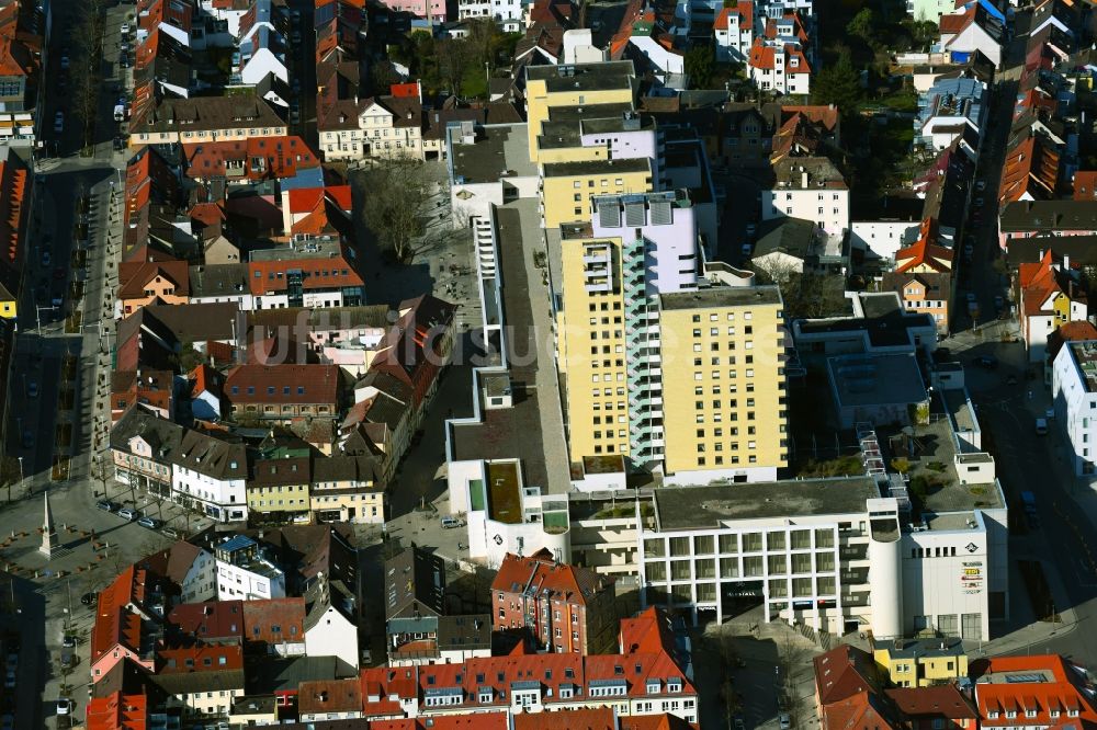Luftaufnahme Ludwigsburg - Einkaufs- Zentrum Marstall in Ludwigsburg an der Marstallstraße im Bundesland Baden-Württemberg, Deutschland