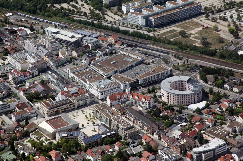 Luftbild Ingelheim am Rhein - Einkaufs- Zentrum Neue Mitte in Ingelheim am Rhein im Bundesland Rheinland-Pfalz, Deutschland
