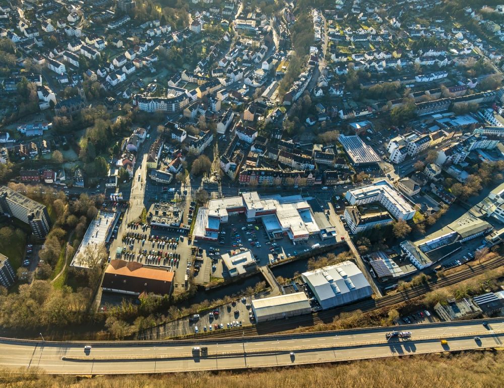 Luftaufnahme Hagen - Einkaufs- Zentrum REWE Kaufpark in Hagen im Bundesland Nordrhein-Westfalen, Deutschland