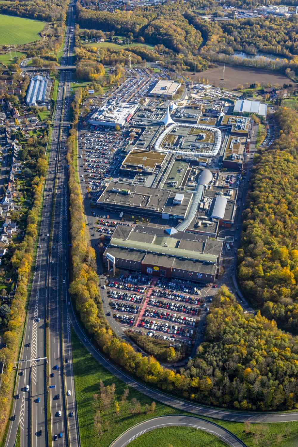 Luftaufnahme Bochum - Einkaufs- Zentrum Ruhr Park in Bochum im Bundesland Nordrhein-Westfalen, Deutschland
