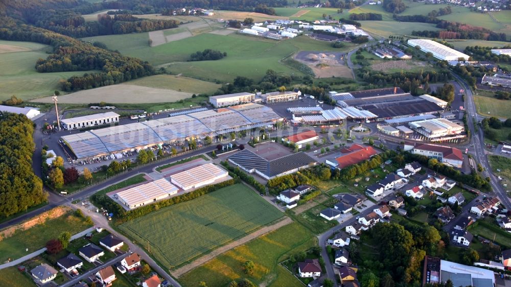 Luftaufnahme Asbach - Einkaufszentrum in Asbach im Bundesland Rheinland-Pfalz, Deutschland