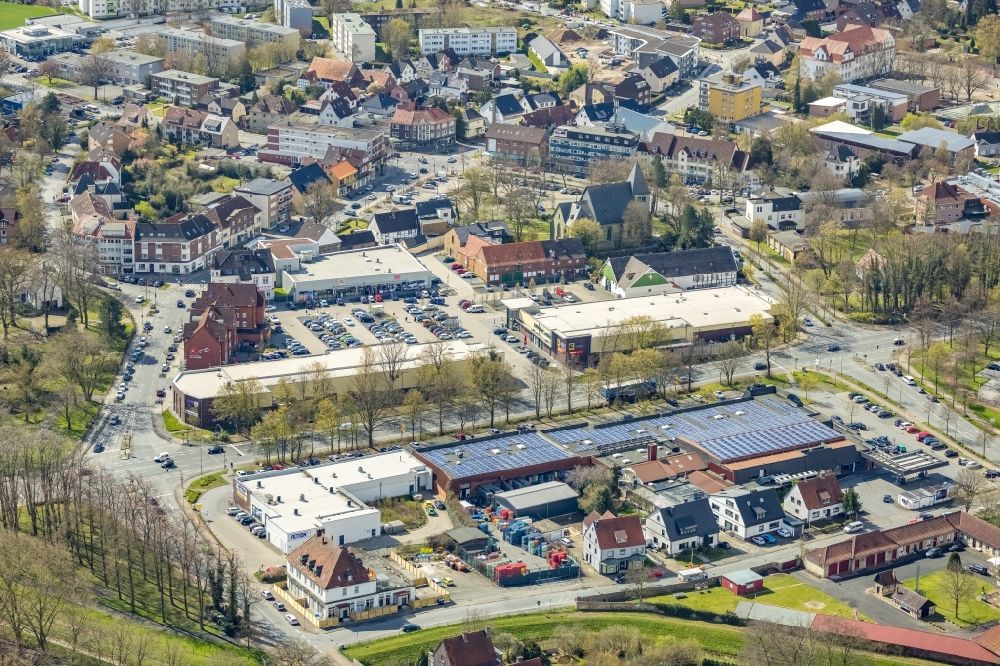 Hamm aus der Vogelperspektive: Einkaufzentren im Ortsteil Herringen in Hamm im Bundesland Nordrhein-Westfalen, Deutschland