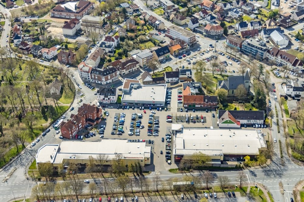 Luftaufnahme Hamm - Einkaufzentren im Ortsteil Herringen in Hamm im Bundesland Nordrhein-Westfalen, Deutschland