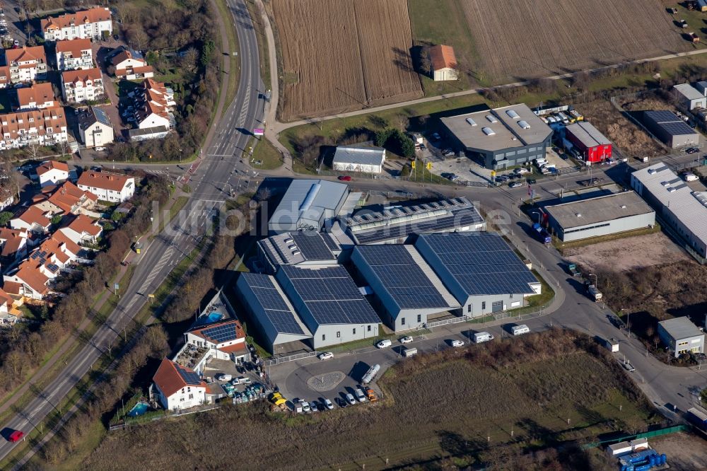 Luftbild Maudach - Einkaufzentrum der Adolf Würth GmbH in Maudach im Bundesland Rheinland-Pfalz, Deutschland