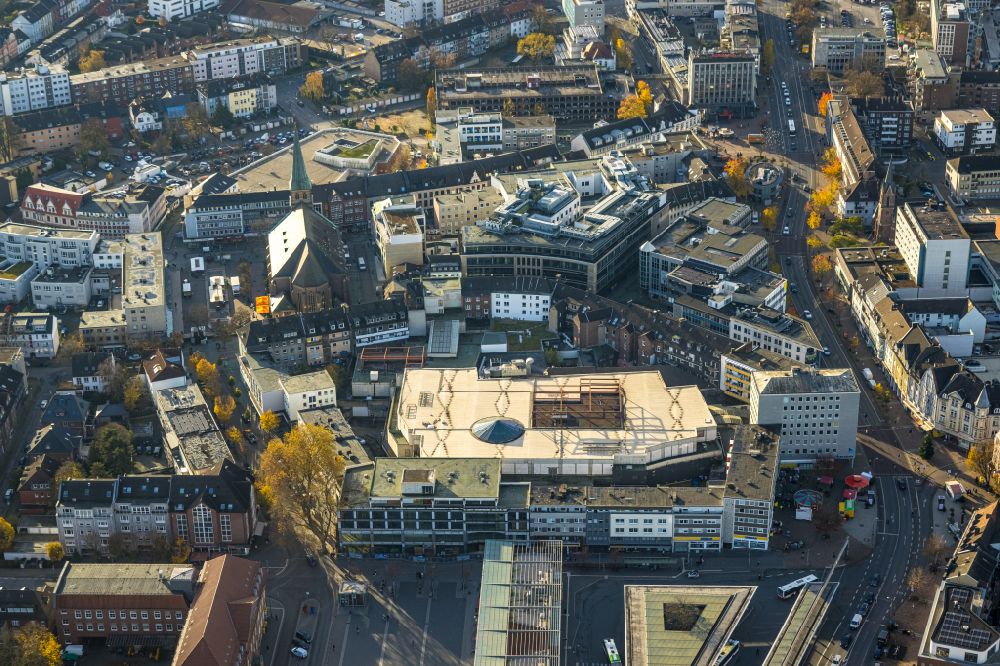 Luftbild Bottrop - Einkaufzentrum Hansa - Center im Ortsteil Stadtmitte in Bottrop im Bundesland Nordrhein-Westfalen, Deutschland